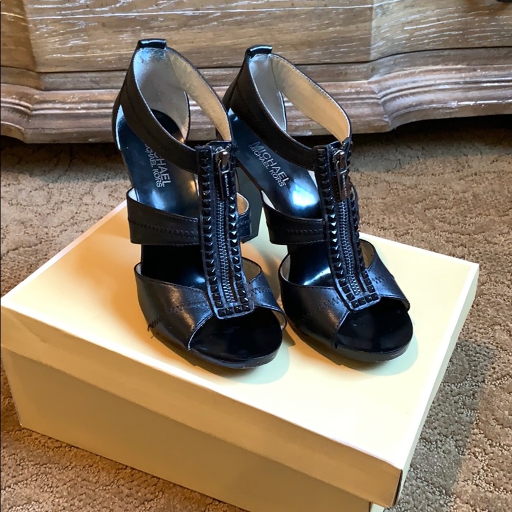 COPY - Black Berkely T Strap Heels by Michael Kor…